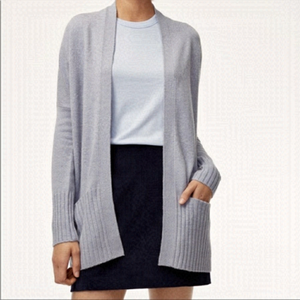 ARITZIA Talula Lenox Cashmere Angora Blend Grey Cardigan Small